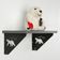 Mãos Francesas Pretas Ornamentadas em Aço Urso 20cm Decorativas Zarg