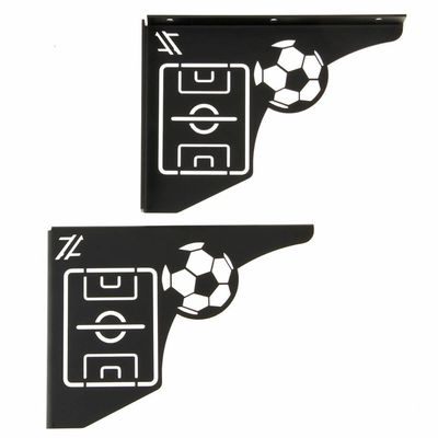 Mãos Francesas Ornamentada 20cm Campo de Futebol Aço Preto Zarg