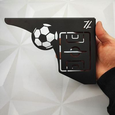 Mãos Francesas Ornamentada 20cm Campo de Futebol Aço Preto Zarg