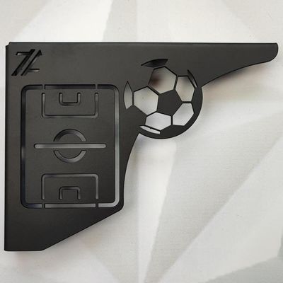 Mãos Francesas Ornamentada 20cm Campo de Futebol Aço Preto Zarg