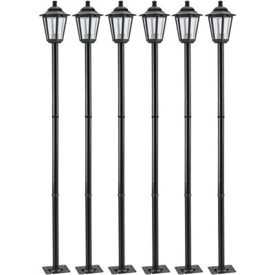 Kit 6 Postes para Jardim 1,71m Alumínio Dital Colonial Luminária Retrô Externa Bivolt