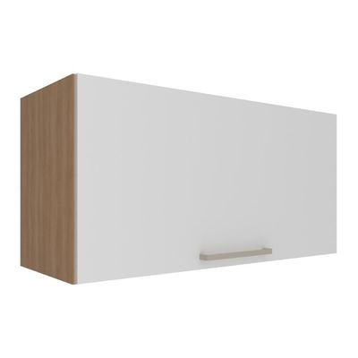 Armário De Cozinha Aéreo Com 1 Porta Basculante 80cm Multimóveis Cr20417 Freijó Branco