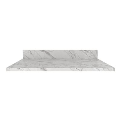 Tampo Mdp 25mm Para Balcão De Cozinha 80cm Multimóveis Cr20418 Mármore Branco Mármore Branco