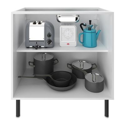 Balcão De Cozinha Em Mdf Com 2 Portas 80cm Multimóveis Cr20428 Branco