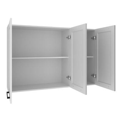 Armário De Cozinha Aéreo Em Mdf Com 3 Portas 120cm Multimóveis Cr20446 Branco