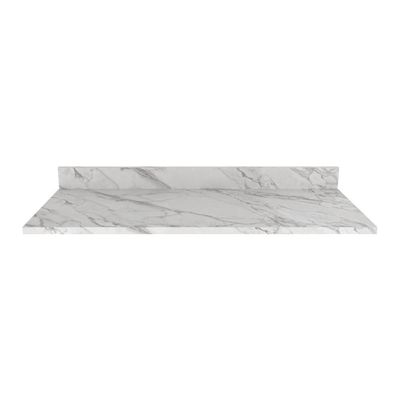 Tampo Mdp 25mm Para Balcão De Cozinha 120cm Multimóveis Cr20415 Mármore Branco Mármore Branco