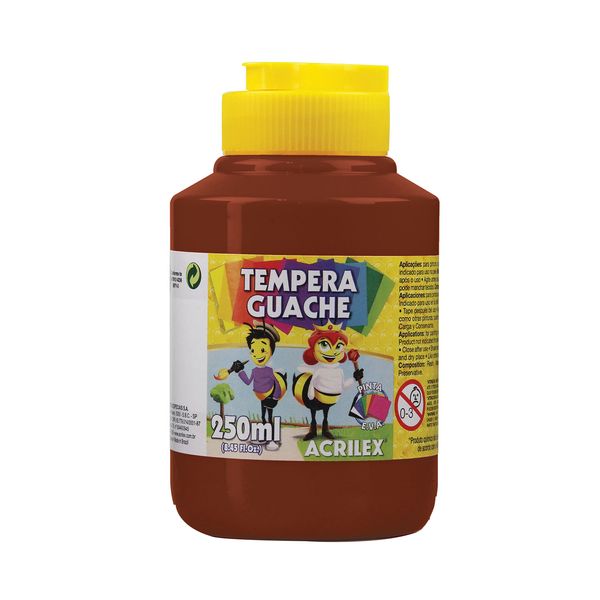 Tinta Guache Acrilex Marrom 250ml