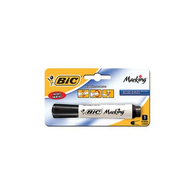 Marcador para Quadro Branco Bic Recarregável Preto Ponta Média Redonda