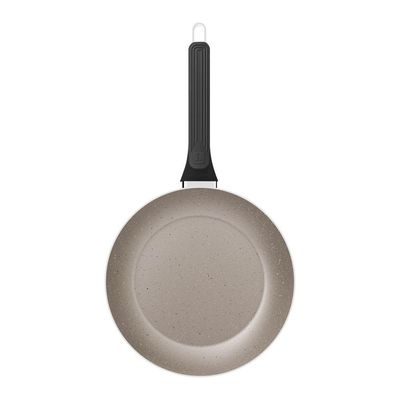 Frigideira Tramontina Milazzo Em Alumínio Com Revestimento Interno E Externo Em Antiaderente Starflon Max Amêndoa 24 Cm