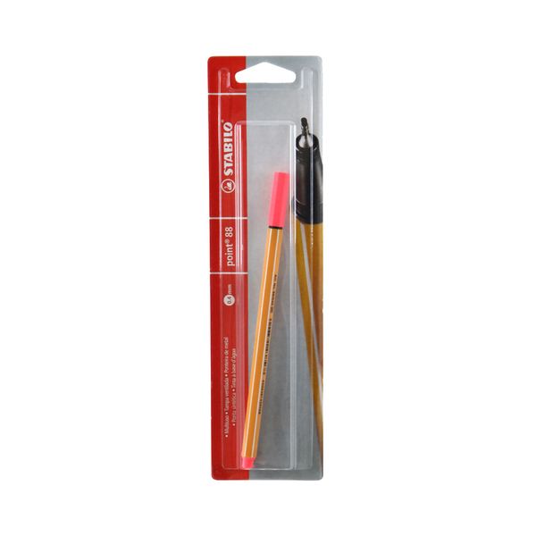 Caneta Hidrográfica Stabilo Point 88 Fine Vermelha Neon 0.4mm