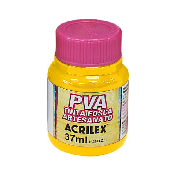 Tinta Pva Fosca para Artesanato 37ml Amarelo Ouro Tinta Pva Fosca para Artesanato 37ml Amarelo Ouro