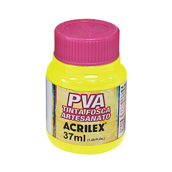 Tinta Pva Fosca para Artesanato 37ml Amarelo Limão