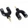 Adaptador P2 4c X 2j2 Estéreo Níquel Adap0066 Preto...