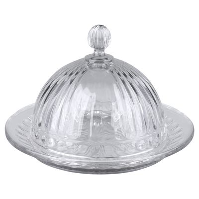 Queijeira De Vidro Crown 20cm CV244732 Cazza