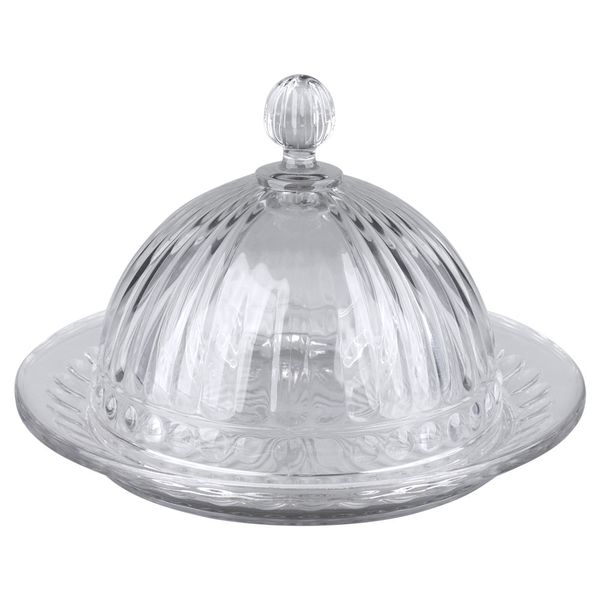 Queijeira De Vidro Crown 20cm CV244732 Cazza Queijeira De Vidro Crown 20cm CV244732 Cazza