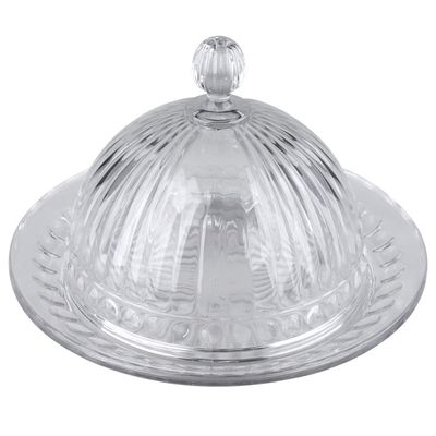 Queijeira De Vidro Crown 20cm CV244732 Cazza