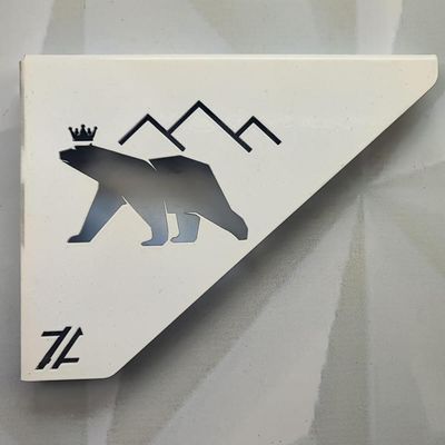 Par Mãos Francesas Urso Polar Branco Decorativa 20cm Ornamentada Zarg