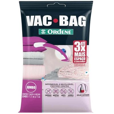 3 Vac Bag Jumbo Ordene 110x100cm cada Sacos a Vácuo Plástico Edredom Casacos