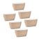 Kit 6 Cachepots Floreira de Mesa 4,1L Conjunto de Vasos para Plantas Borboletas 3D Plasvale