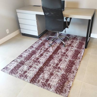 Tapete Mesclado para Sala Vermelho Retangular 200x135cm Jaquard Odessa