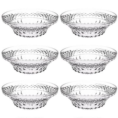 Kit 6 Saladeiras Tigela Redonda 3,3L Crippa Transparente Plástica Salada Sobremesa Restaurante