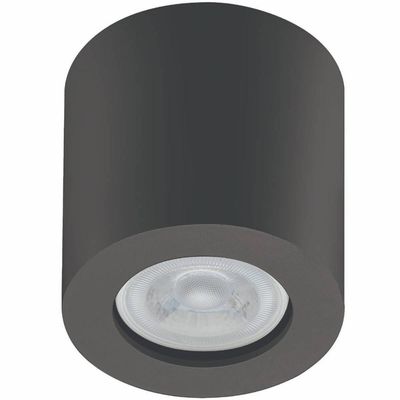 Kit 2 Spots Sobrepor Redondos Pretos Bivolt MR16 Luminárias Teto Baixa Dital Zoom Salas Quartos