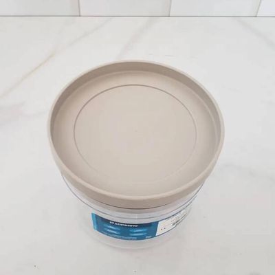 Conjunto 2 Potes Herméticos 1L Porta Mantimentos com Tampa Plástico Cinza Soprano