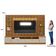 Rack Com Painel Ripado Para 75 Pol. 268cm Golden L06 Nature-off White - Mpozenato