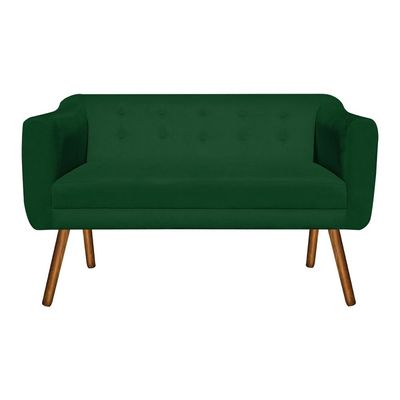 Namoradeira Julia 2 Lugares Suede Verde - D'Rossi