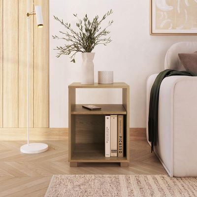 Mesa de Cabeceira Siena Aveiro Oak com Prateleira e Nicho