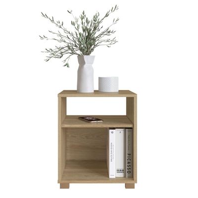 Mesa de Cabeceira Siena Aveiro Oak com Prateleira e Nicho