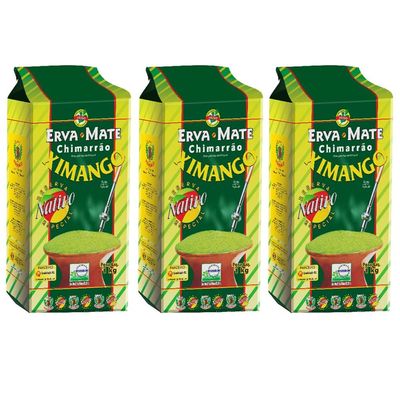 3 Pacote de Erva Mate De Chimarrão Reserva Especial 1kg cada Ximango