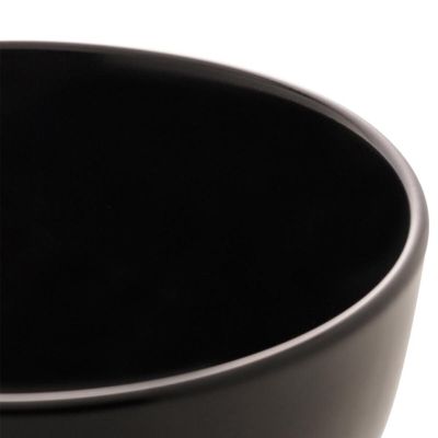 Kit 10 Bowls Cerâmica 680ml Preto Lyor Restaurante Cumbuca Tigela Yaksoba Shimeji