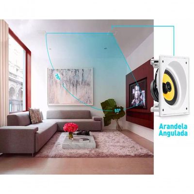 Arandela Sem Borda Frahm 6 100w Angular Quadrada