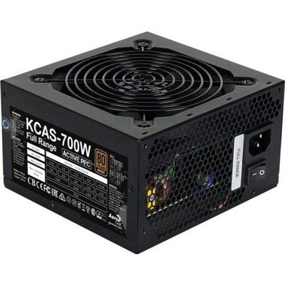 Fonte Gamer Atx Aerocool Kcas 700w 80 Plus Full Range Apfc
