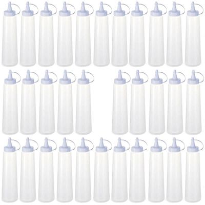 Kit 32 Bisnagas Plásticas Grandes 400ml Maionese Ketchup Mostarda Plasvale Lanchonete