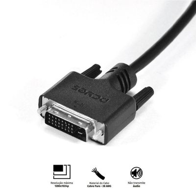 Cabo Dvi-i Para Vga Macho 2m - Pdvm15-2