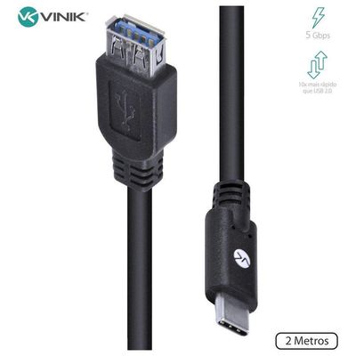 Cabo Usb Tipo C Para Extensor Usb A Femea V3.2 2m C32uaf-2