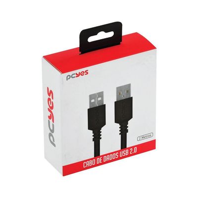 Cabo De Dados Usb A 2.0 Macho 2m - Puam2-2