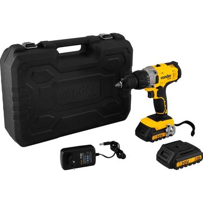 Parafusadeira Furadeira Impacto Bateria 20V Vonder PFV 200I Fonte Carregamento Bivolt