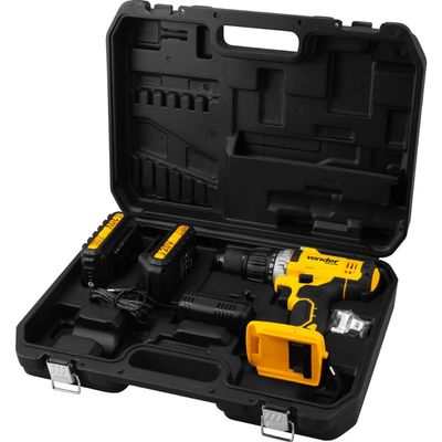 Parafusadeira Furadeira Impacto Bateria 20V Vonder PFV 200I Fonte Carregamento Bivolt