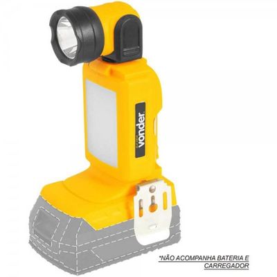 Lanterna de LED bateria intercambiável de 18 V sem bateria e sem carregador ILV 1810 VONDER
