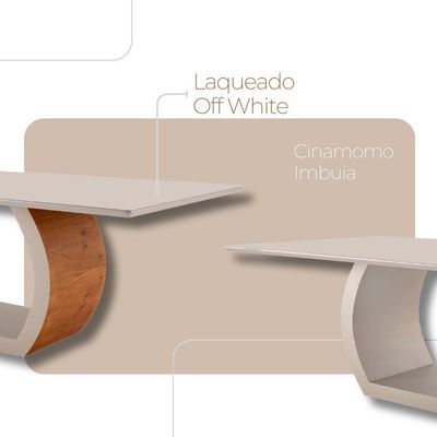 Sala De Jantar Mesa Ellis Com 8 Cadeiras Eva Premium Jade Off White Imbuia Nat