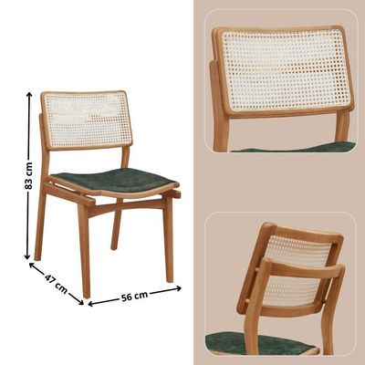 Sala De Jantar Mesa Ellis Com 8 Cadeiras Eva Premium Jade Off White Imbuia Nat