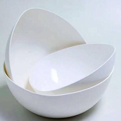Kit 6 Saladeiras Triangulares 2,5L Tigela de Plástico Branca