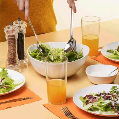 Kit 6 Saladeiras Triangulares 2,5L Tigela de Plástico Branca