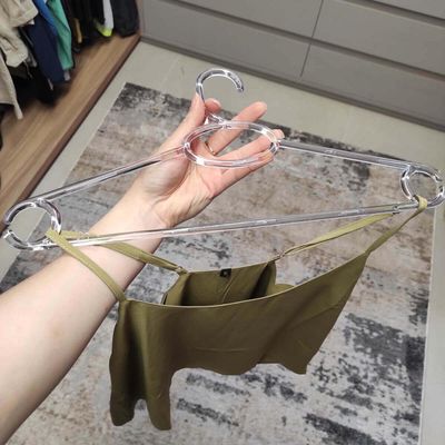 Kit 12 Cabides de Roupa Vestidos Regatas Cristal Transparentes Adultos Cinquetti