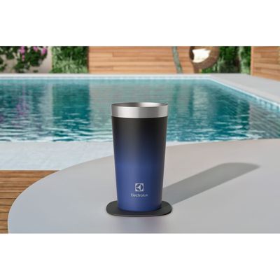 Copo Térmico de Cerveja e Chopp Electrolux Home Bar 560ml Inox Degrade Azul e Preto N/A