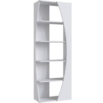 Estante Livreiro Multiuso Com 5 prateleiras Branco Prodecor Organizador Escritório 180x63x33cm