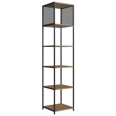 Estante Expositor Livros Studio Industrial Alta 5 Prateleiras Placa e Ponto P1023 Mel